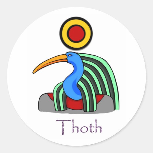 Thoth – 古代エジプトの神 ラウンドシール (正面)