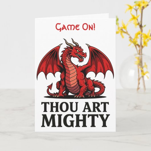 Thou Art Mighty Red Dragon カード (黄色い花)