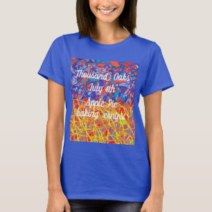 Thouand Oaks JUly 4アプレピーコンテスト抽象芸術アート Tシャツ
