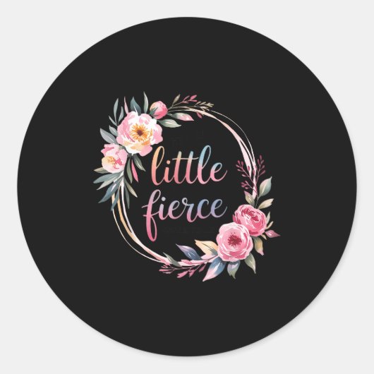 Though She Be But Little She Is Fierce Insrational ラウンドシール (正面)