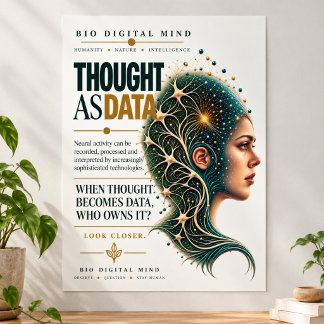 Thought as Data ニューラルネットワーク | 人間のAI ポスター