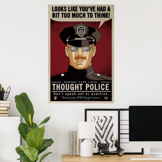Thought Police Poster ポスター (ホームオフィス)