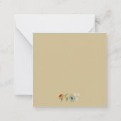 Thoughtful Floral Sunflower Flat Note Card ノートカード (裏面)