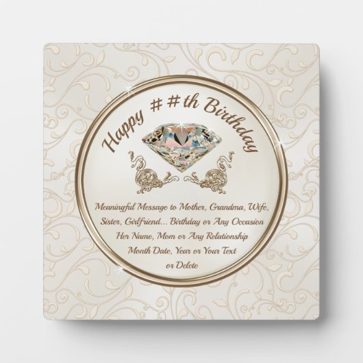 Thoughtful Personalized for Her, Custom Birthday フォトプラーク (正面)