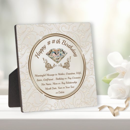 Thoughtful Personalized for Her, Custom Birthday フォトプラーク