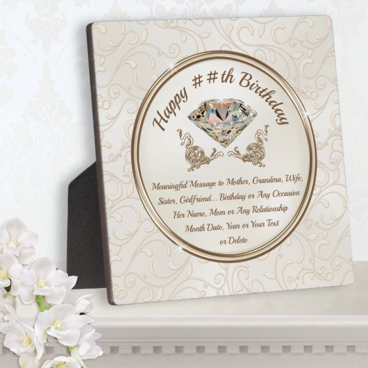 Thoughtful Personalized for Her, Custom Birthday フォトプラーク