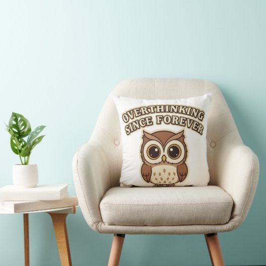 Thoughtful Retro Owl Square Comfort Pillow クッション (椅子)