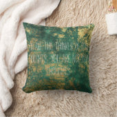 Thoughts引用文オングリーン クッション (ブランケット)