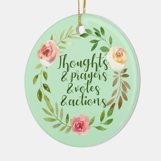 Thoughts祈りの言葉投票アクションResist セラミックオーナメント (左)