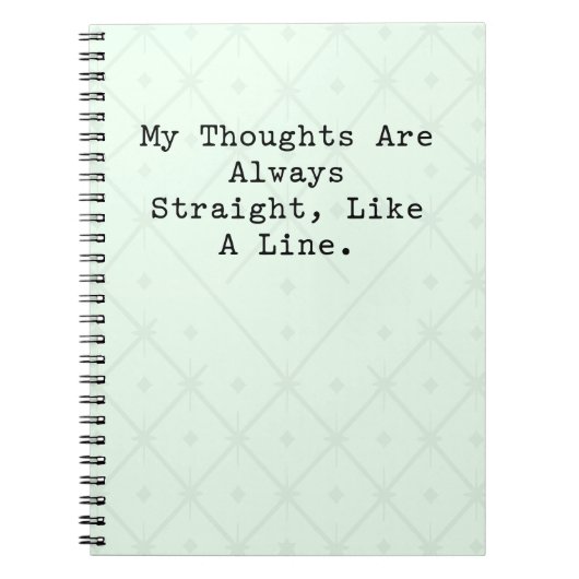 Thoughts Always Straight Like A Line Math Logic ノートブック (正面)