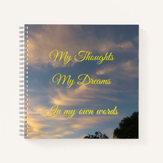 Thoughts and Dreams Journal ノートブック (正面)