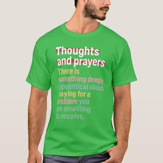 Thoughts and prayers tシャツ (正面)