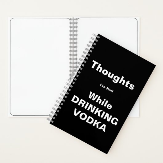 Thoughts Drink Vodka Notebook ノートブック (内側)