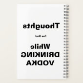Thoughts Drink Vodka Notebook ノートブック (裏面)