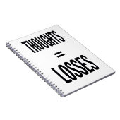 Thoughts Equal Losses Funny Notebook ノートブック (右側)