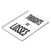 Thoughts Equal Losses Funny Notebook ノートブック (左側)