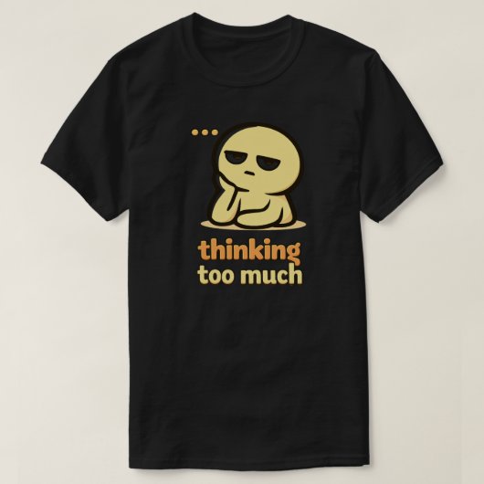 Thoughts Everywhere – Cute Overthinking Humor Tシャツ (デザイン正面)