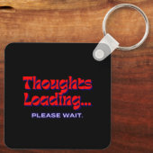 Thoughts Loading | Metal Square Keychain キーホルダー (裏面)