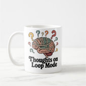 Thoughts on Loop Mode | Mental Spiral Humor コーヒーマグカップ (左)