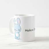 Thoughtul及び空腹なバニーのマグ コーヒーマグカップ (正面左)