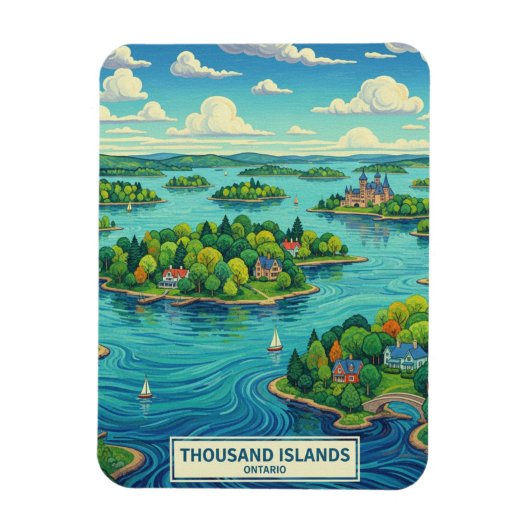 Thousand Islands Ontario Canada マグネット (縦)