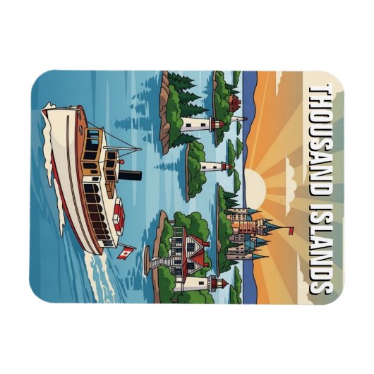 Thousand Islands Ontario Canada マグネット (横)