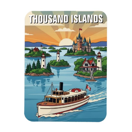 Thousand Islands Ontario Canada マグネット (縦)