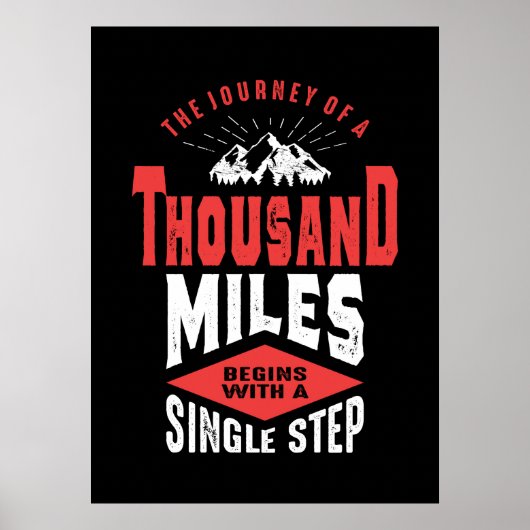 Thousand Miles Begins With a Single Step ポスター (正面)