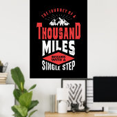 Thousand Miles Begins With a Single Step ポスター (ホームオフィス)