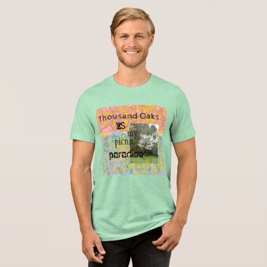 Thousand Oaks is my picnic paradise,abstract art a トライブレンドＴシャツ (正面全面)