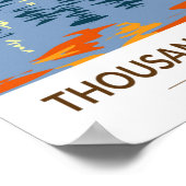 Thousand Palms Oasis Preserve California Vintage ポスター (角)