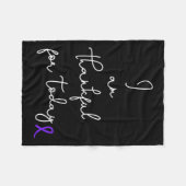 Thrの戦い膵がん製品の贈り物 フリースブランケット (正面(横))