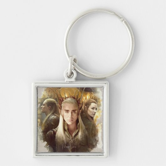 Thranduil、LEGOLAS GREENLEAF™、およびTAURIEL™グラフィック キーホルダー (正面)