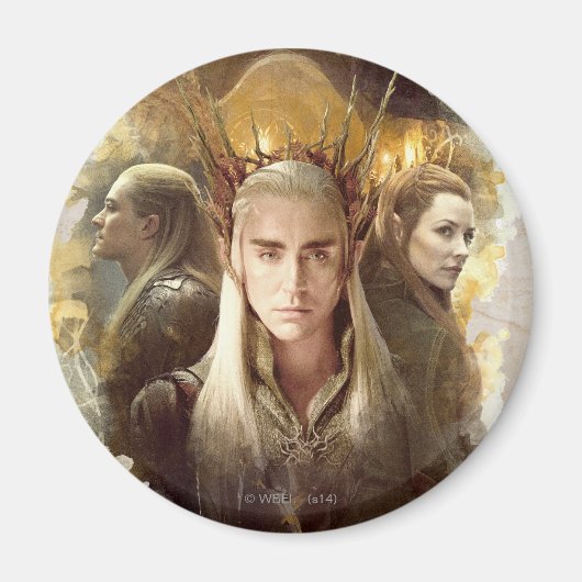 Thranduil、LEGOLAS GREENLEAF™、およびTAURIEL™グラフィック マグネット (正面)
