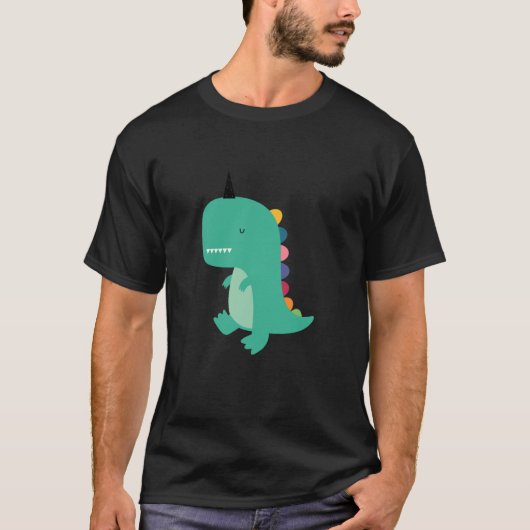 Threadless アンディ・ウェストフェイス ディノコーン グラフィック tシャツ (正面)