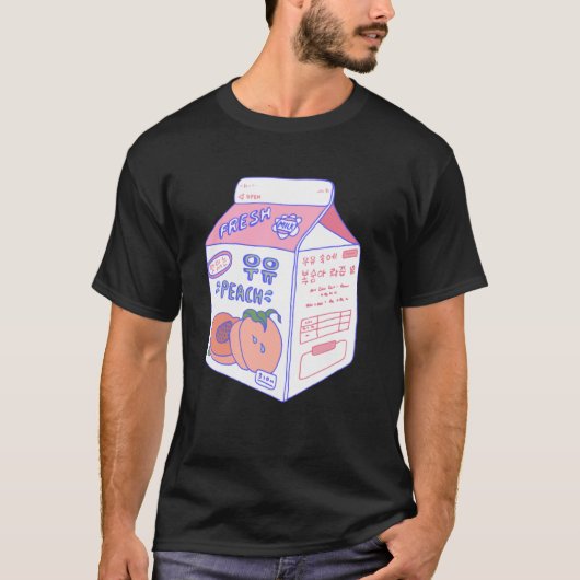 Threadless ローラ・オコナーのピーチミルク グラフィック tシャツ (正面)