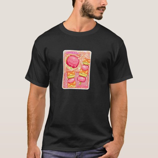 Threadless Aidadaism いちご&ネコモチス ケッチ Tシャツ (正面)