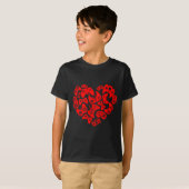 Threadrock ゲーマーのハート コントローラーの中心 tシャツ (正面フル)