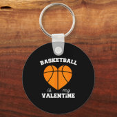 Threadrock Basketball Is My Valentine - Women's Un キーホルダー (正面)