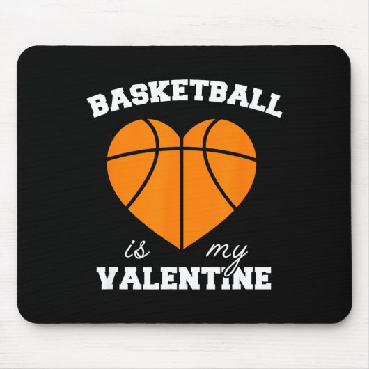 Threadrock Basketball Is My Valentine - Women's Un マウスパッド (正面)