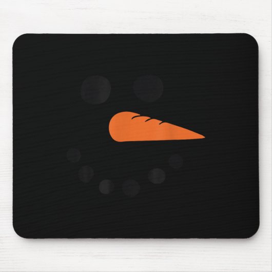 Threadrock Winter Snowman Face - Uni-adults, Uni-k マウスパッド (正面)