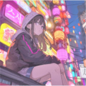 【Threads限定イラスト】寿司娘シール Seal GenerativeAI シール (正面)