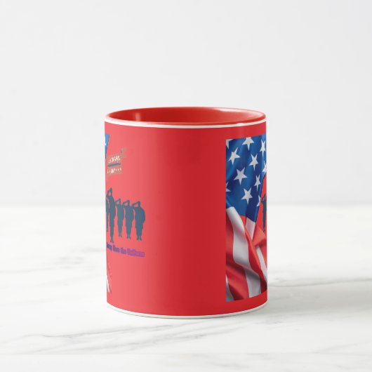 Threads of patriots pride bright red マグカップ (中央)