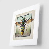 ThreadWaisted Wasp 110724IREF122 - Watercolor スクエア壁時計 (傾斜)
