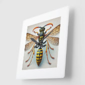 Threadwaisted wasp 210824IREF242 - Watercolor スクエア壁時計 (傾斜)