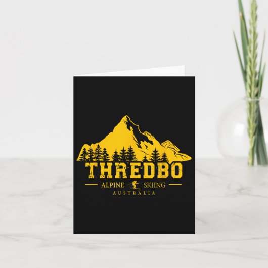 Thredbo Snowy Mountains Australia Ski Resort Souve カード (正面)
