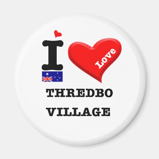 THREDBO VILLAGE - I Love マグネット (正面)