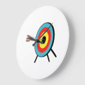 Three Arrow Bullseye ラージ壁時計 (傾斜)