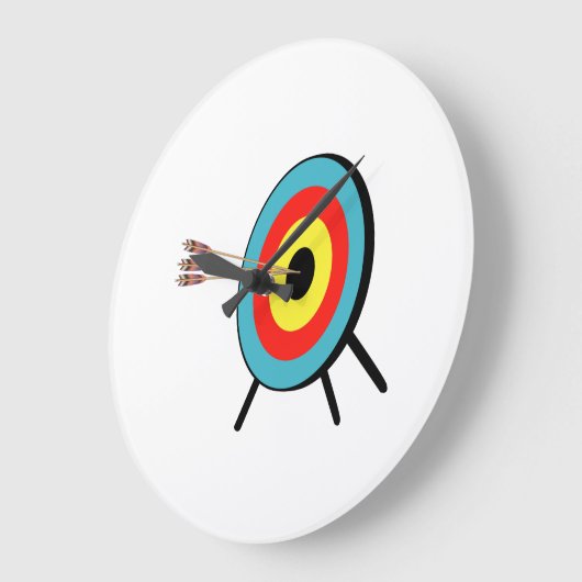 Three Arrow Bullseye ラージ壁時計 (傾斜)