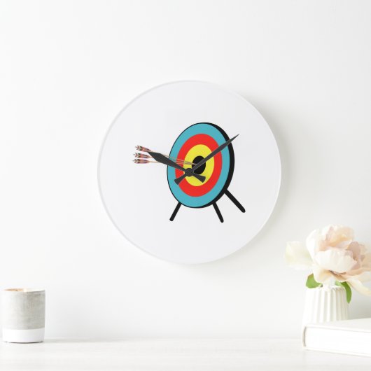 Three Arrow Bullseye ラージ壁時計 (ホーム)